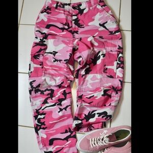💖Pink CamoFatigue Cargos w [Adjustable] Long Pant
